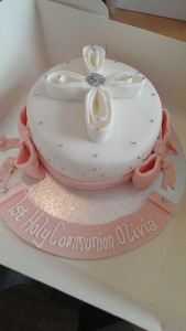First communion cake - quote christening 30