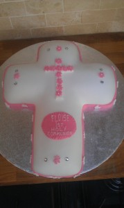 Cross cake for 1st Communion quote christening 26