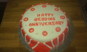 Aberdeen wedding anniversary cake - quote Celebration 61